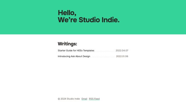 Screenshot of Studio Indie