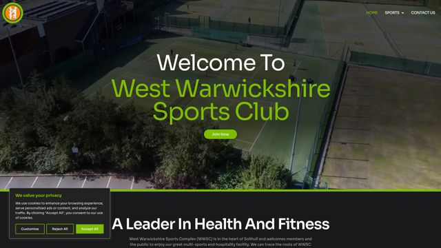 Screenshot of West Warwickshire Sports Club
