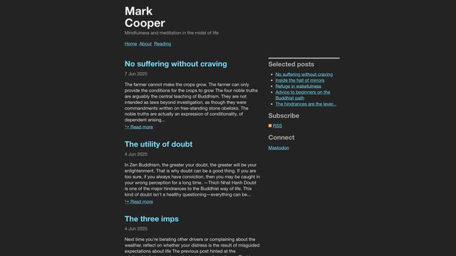 Screenshot of Home | Mark Cooper