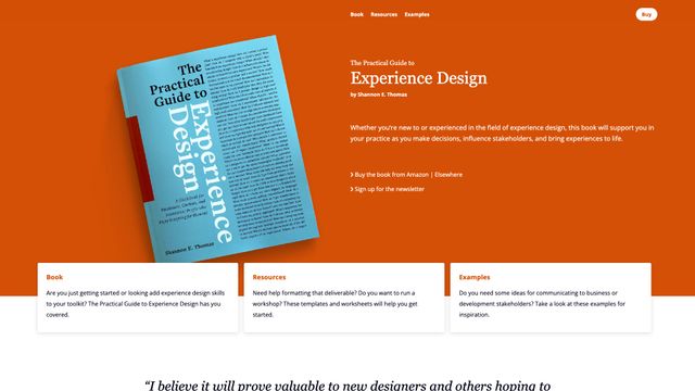 Screenshot of The Practical Guide to Experience Design