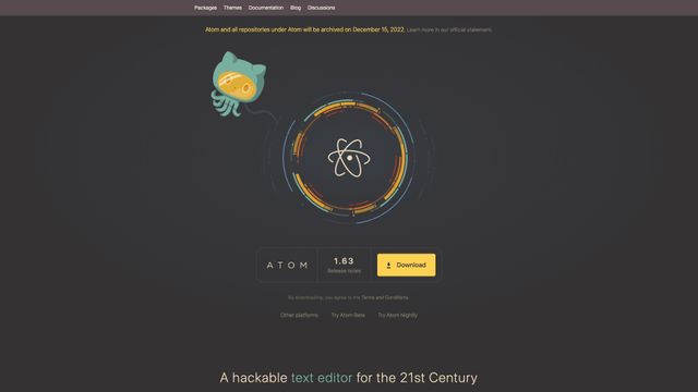 Screenshot of Atom