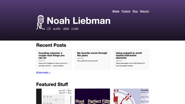 Screenshot of Noah Liebman