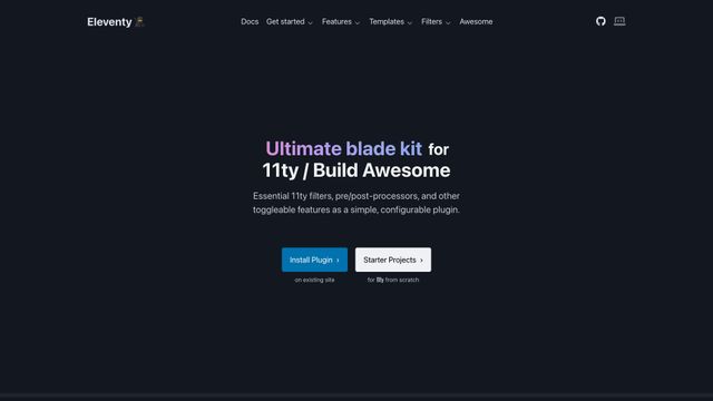Screenshot of Ultimate blade kit for 11ty / Build Awesome