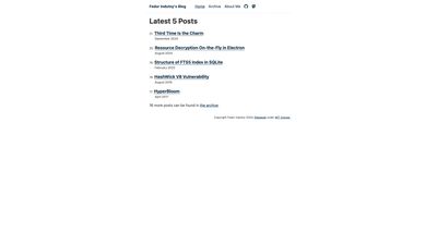 Screenshot of Fedor Indutny's Blog