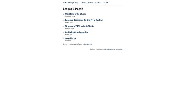 Screenshot of Fedor Indutny's Blog