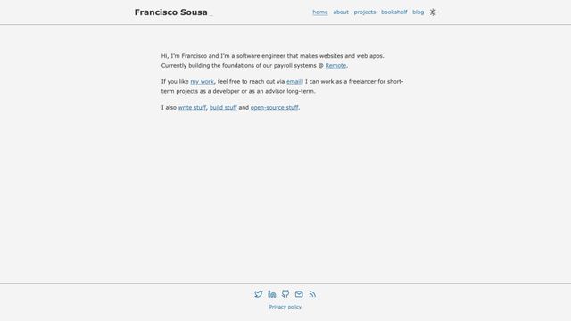 Screenshot of Francisco Sousa