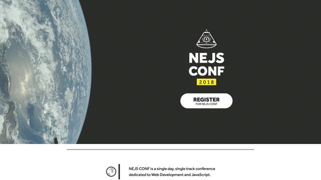 Screenshot of NEJS CONF 2018