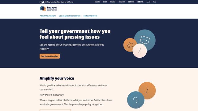 Screenshot of Engaged California