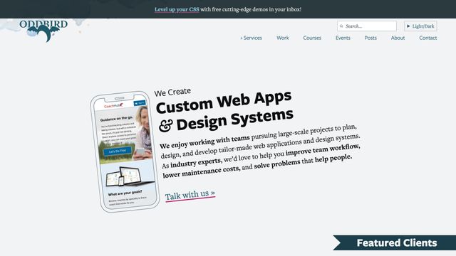 Screenshot of OddBird | Custom Web App Design & Development For Humans