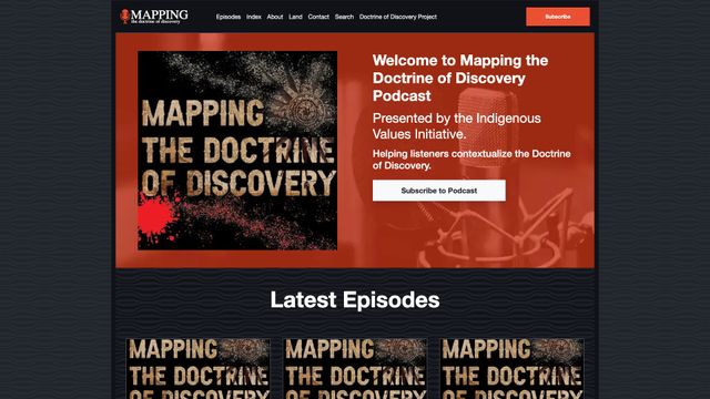 Screenshot of Mapping the Doctrine of Discovery Podcast
