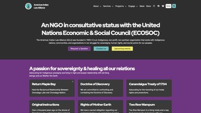 Screenshot of American Indian Law Alliance