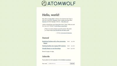 Screenshot of ATOMWOLF