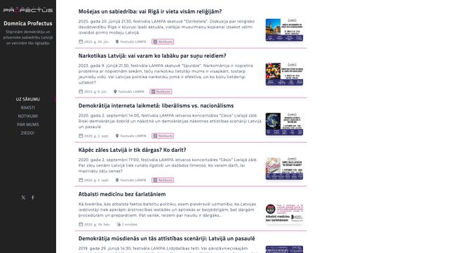 Screenshot of Domnīca Profectus