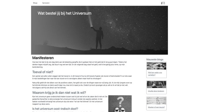 Screenshot of Manifesteren * Toeval of niet