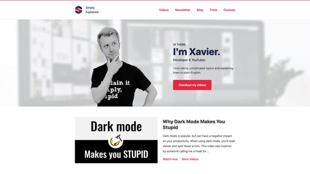 Screenshot of Home | Simply Explained