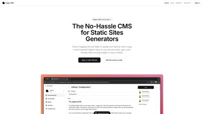 Screenshot of Pages CMS