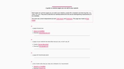 Screenshot of Slash Pages