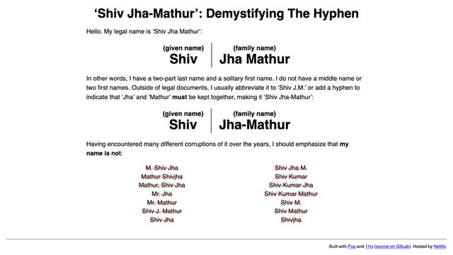Screenshot of ‘Shiv Jha-Mathur’: Demystifying The Hyphen