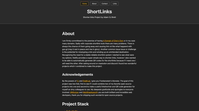 Screenshot of ShortLinks