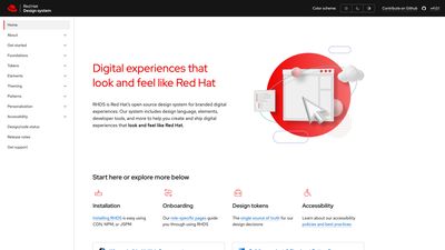 Screenshot of Red Hat design System