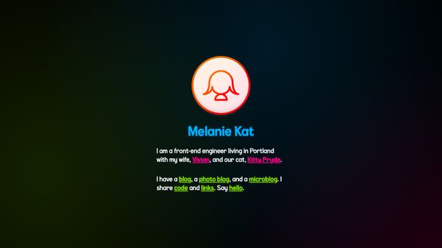 Screenshot of melanie kat