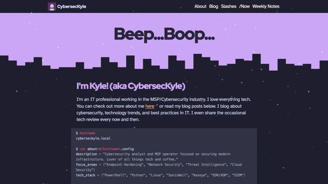 Screenshot of CybersecKyle