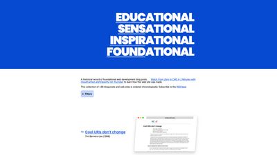 Screenshot of Educational, Sensational, Inspirational, Foundational