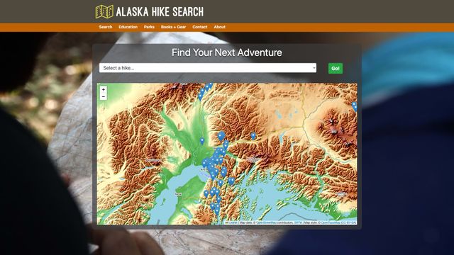 Screenshot of Alaska Hike Search – Find Your Next Adventure