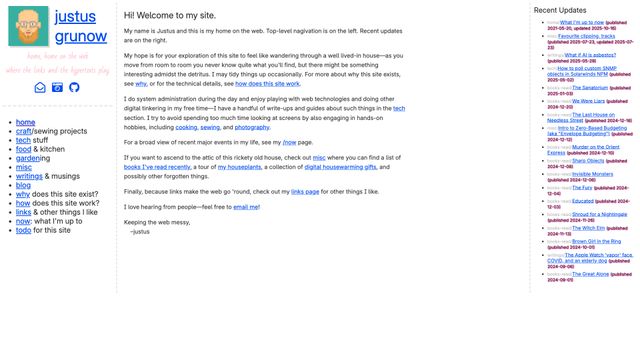 Screenshot of justus.ws