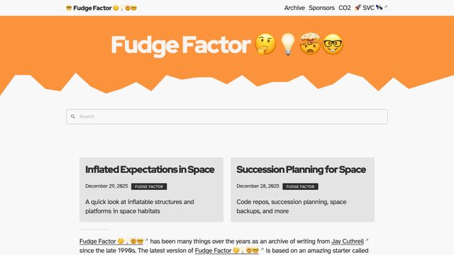 Screenshot of Fudge Factor 🤔💡🤯🤓