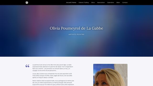Screenshot of Accueil - Olivia Poumeyrol