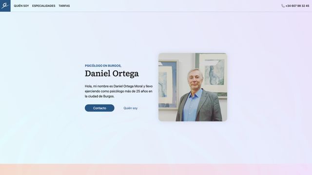 Screenshot of Daniel Ortega - Psicólogo en Burgos