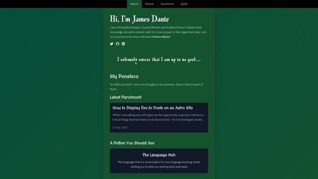 Screenshot of Manor | James Midzi