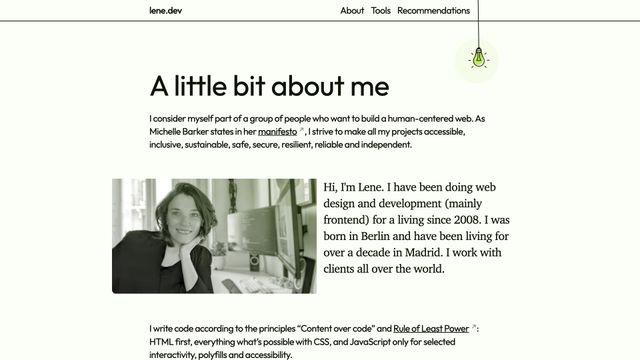Screenshot of Lene Saile