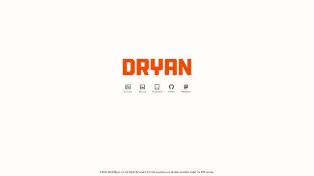 Screenshot of DRyan | Progressive Technologist