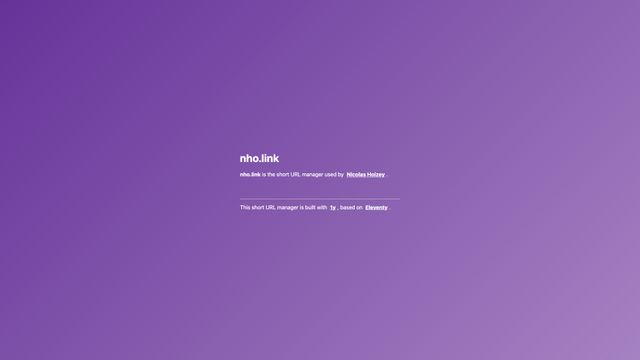 Screenshot of nho.link