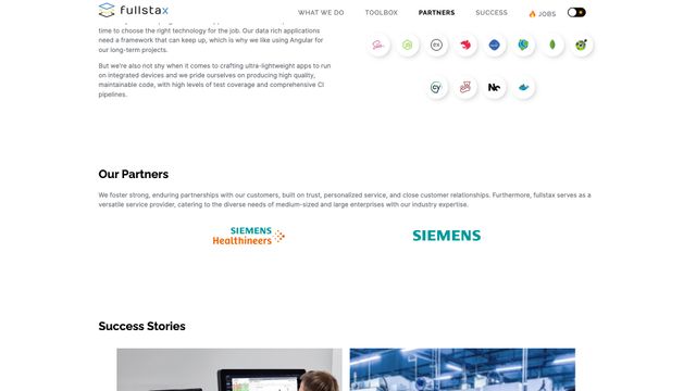 Screenshot of fullstax - Sustainable Web Development