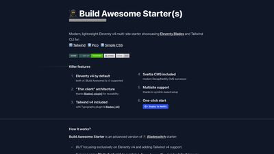 Screenshot of Build Awesome Starter(s)