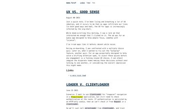 Screenshot of memo.forof