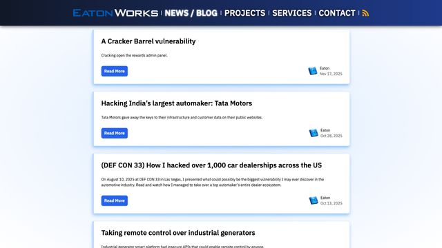 Screenshot of Eaton Works