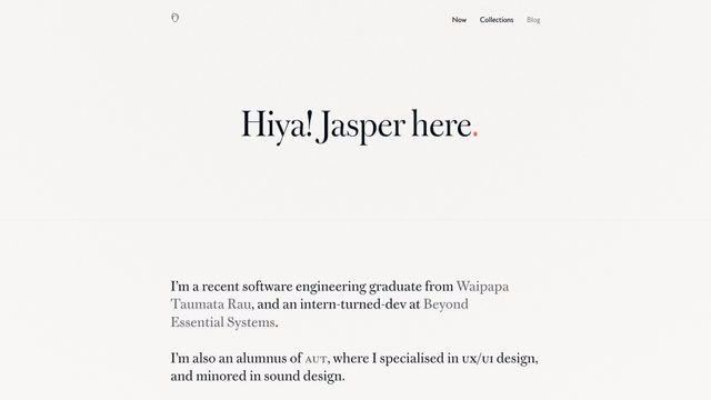 Screenshot of 👋 – Jasper Lai