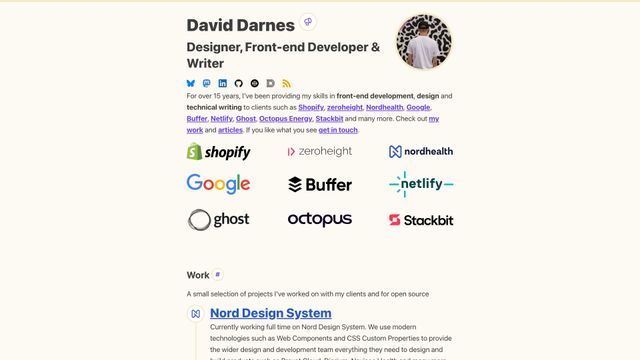 Screenshot of David Darnes