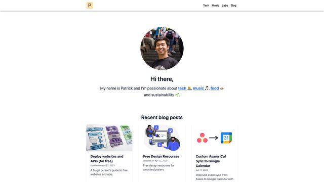 Screenshot of Patrick Chong