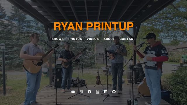 Screenshot of Ryan Printup - Musician & Engineer