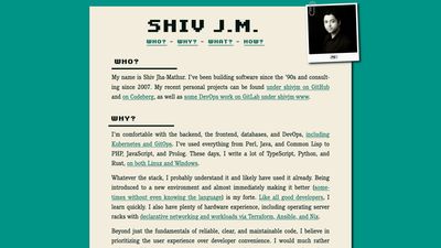 Screenshot of Shiv J.M.
