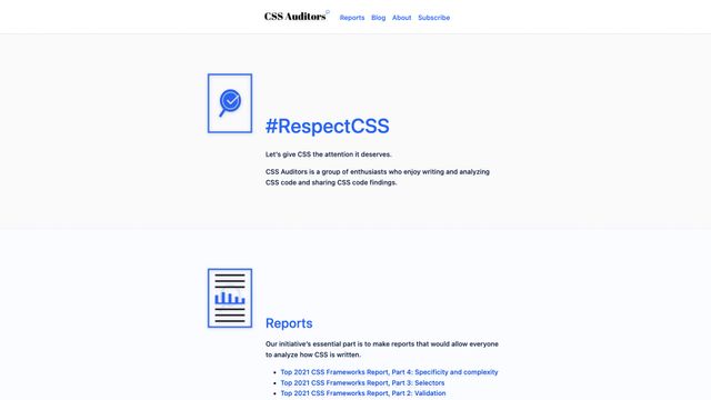 Screenshot of CSS Auditors