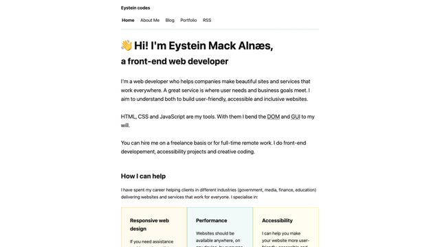 Screenshot of Eystein codes