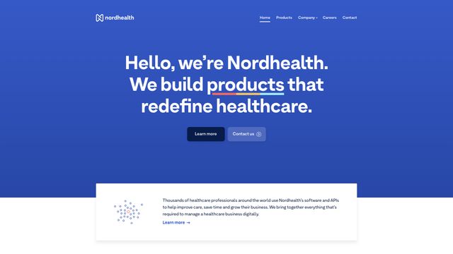 Screenshot of Nordhealth | Redefining digital healthcare