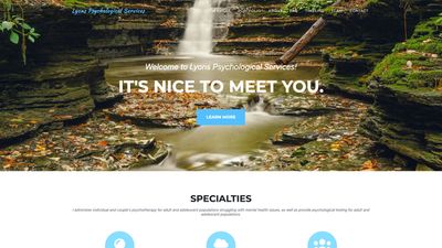 Screenshot of Lyons Psychological Services