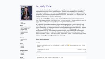 Screenshot of Molly White